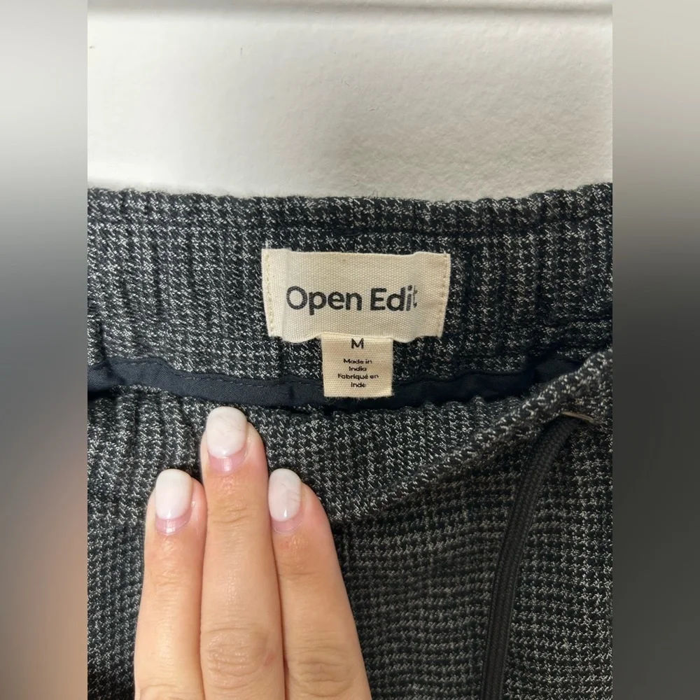 Open edit cropped mens trousers